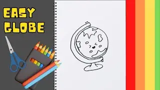 &ldquo;Let&rsquo;s draw a cute globe step by step! 🎭✨ Easy and fun drawing for kids!&rdquo;