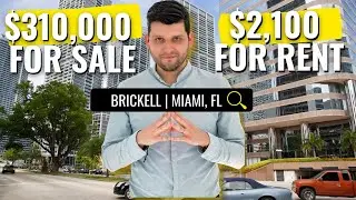 What $310,000 gets YOU in Miami | Brickell Apartments Tour ($2,100 Rent)