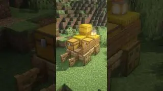 How to build a simple Wagon in Minecraft ✨ #minecraft #cart #tutorial #medieval #minecraftcreations