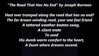 THE ROAD THAT HAS NO END  Australia Bush Joseph Burrows Lyrics Words trending sing along song music