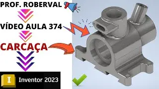 Aula 374 - Modelamento da Carca&ccedil;a com Rasgos Rabo de Andorinha no Inventor 2023