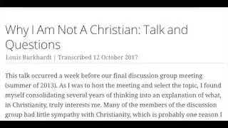 Why I Don't Call Myself a Christian&mdash;voiceover begins in 20 seconds