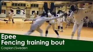 Epee Fencing training boat  Vintercamp FFF 2021 Caspian P. T&ouml;rn vs Tobias Erik