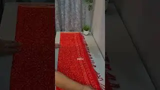 Red chiffon saree with Bandhini digital print |RS.2800| FREE SHIPPING|DM to +919875032982