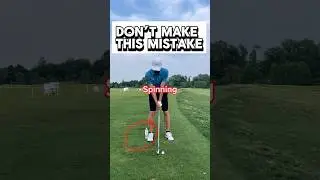 Stop spinning your trail foot with this easy drill! #golftips #golflesson #golfswing #golf