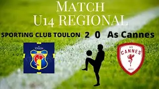 Foot , Rediff Championnat U14 Régional Sporting Club Toulon Reçois As Cannes Match et tous les buts