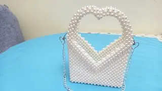 Lolly heart beaded bag(first part )