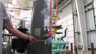 Ammonia leak detection using sulfur stick