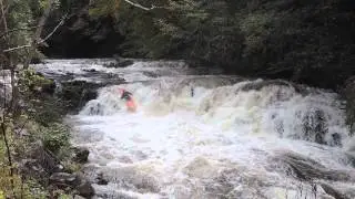 Whitewater Kayaking - The Cascades on the Nantahala CLASS 5 RAPID