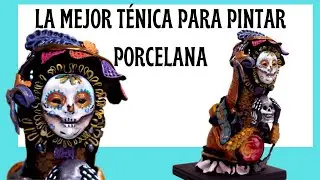 LA MEJOR TÉCNICA PARA PINTAR LA PORCELANA FRÍA Pintura acrílica + aerosol CATRINAS DE PORCELANA