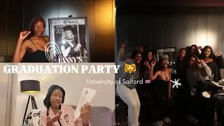MY GRADUATION PARTY 👩&zwj;🎓|| MY CERTIFICATE REVEAL || UNIVERSITY OF SALFORD 🇬🇧|| OFFICE PARTY 🎉 