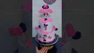 Minnie mouse theme cake❤️ #cake #cakedecorating #baker #viral #youtubeshorts #yt #trending