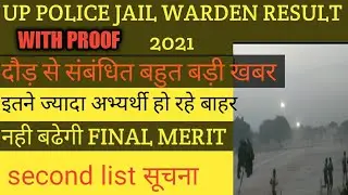 UP POLICE JAIL WARDEN RESULT 2021.  RUNNING NEW.