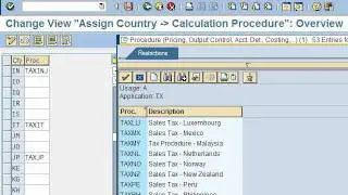 SAP FICO VIDEO TRAINING TUTORIALS 0017 SALES TAX - COUNTRY TO CALCULATION PROCEDURE - BAYISETTI