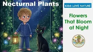 Flowers That Bloom at Night! 🌙 | Nocturnal Plants Story for Kids & ESL | The Secret Garden at Night