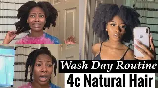 Easy Wash Day Routine for 4c NATURAL HAIR (start to finish)