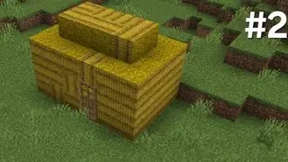 Build a house by Hay bale?- Minecraft Stone tools only