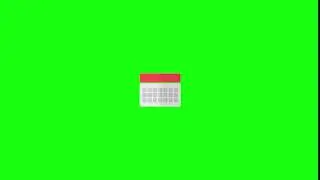 Calendar Page    Green Screen   Icon 01