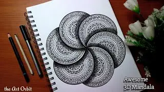 Awesome 3D Mandala | How to draw Mandala art #mandaladrawing  #viralvideo #mandalaartforbeginners