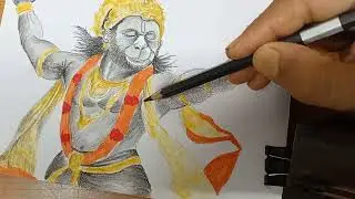 Easy Hanuman Ji Sketch | Realistic Look Made Simple | Step by Step