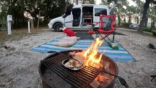 DR. JULIAN G. BRUCE St. George Island Florida Campfire, Camp & Cook  AFT 2023🔥🆙 #vanlife #florida