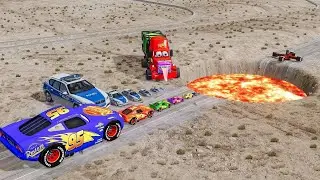 Police Car vs Zombie Mack &  Big & Small McQueen #  BeamNG.drive