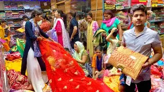 सब यहाँ से ख़रीदते है साड़ी सूट 😍 Saree godam & ladies Suit wholesale market Delhi&rsquo;s Badarpur
