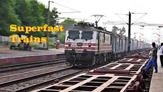 INDIAN RAILWAYS HIGH SPEED TRAINS - WAP5 WAP7 WAP4 RAJDHANI, SHATABDI, GARIBRATH !!