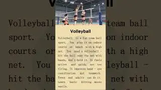 Volleyball#englishshorts#ShortReading#Daily#LearnEnglish#EnglishForBeginners