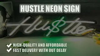 Hustle Neon Sign | Is A Great Decorations In Your Room Space | Buy Yours Now!