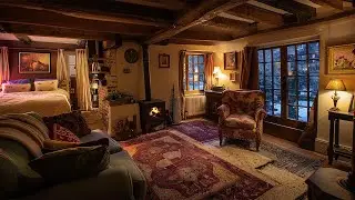 🔴Winter&rsquo;s Embrace | Fireplace Crackle and Falling Snow to Guide You Into Peaceful Sleep