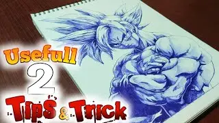 Tips and trick for pen sketch from beginner #pencilsketch #goku 