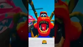 Epic Escape From The Lightning McQueen Crab Eater VS Lightning McQueen Head _coffin dance cover