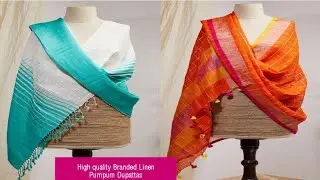 Linen Dupatta Summer Collections latest top 50 collar & desing Manufacturing price