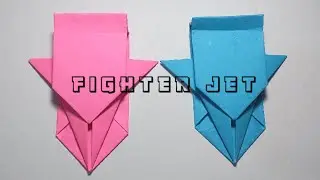 DIY Air Blown Paper Fighter Jet Plane | Origami Paper Fighter Jet Plane aTutorial