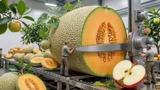 Cantaloupe Melon Pur&eacute;e Manufacturing Process | Prime Harvest Factory Food Processing | Satisfying