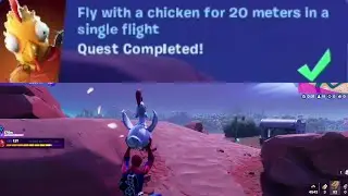 Fly with a Chicken for 20 meters in a single flight - Fortnite
