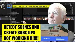 VEGAS PRO 19 - DETECT SCENES AND CREATE SUBCLIPS NOT WORKING!!!