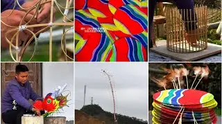 🐉🪁 Dragon Head Centipede | Cultural Heritage of China | Traditional Kite Art 🎨✨ | Arts And Crafts