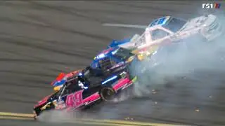 NASCAR Gander Outdoors Truck Series 2019. Daytona International Speedway. Multiple Crash