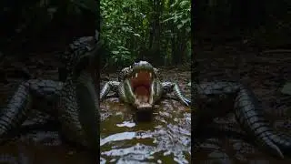 ELEPHANT vs CROCODILE &ndash; River Fight! 🐘💥🐊 #animals #animalshorts #animalfight #epicbattle