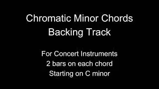 Chromatic Minor Chords Backing Track for C Instruments