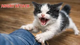 The Most Aggressive (and Funniest) Kitten Attack You&rsquo;ll Ever See! 😂