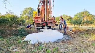 Borewell Drilling - 40 Feet Deep | 10 HP Motor Installation & Groundwater Checking Method Video