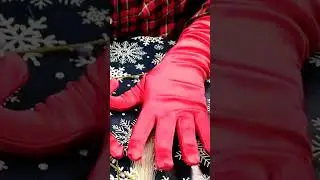 RED Satin Gloves ASMR 🧤 Whispering #asmrlikeasandbox #relaxing #gloves