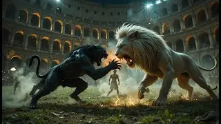 White Lion vs Black Panther | Roman Arena Final Battle | Jungle Mama Exclusive