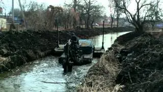 Floating mini excavator for sale / Plaukionantis mini ekskavatorius / Плавающий мини экскаватор