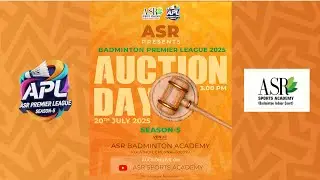 ASR PREMIER LEAGUE 2025 - SEASON 5 | ASR SPORTS ACADEMY | PLAYERS AUCTION