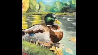 How to Paint a Mallard Duck Full Time-Lapse Video