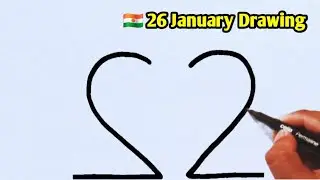 Beautiful Republic day Drawing | 26 January Drawing | Happy Republic Day Drawing | Easy Drawing 